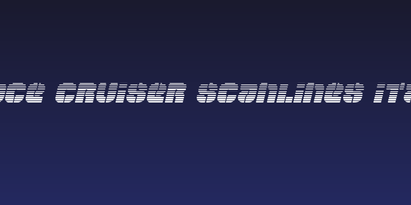 Space Cruiser Scanlines Italic Social Header