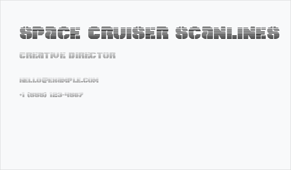 Space Cruiser Scanlines Business Card