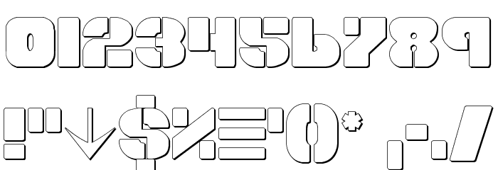 Space Cruiser Shadow Font OTHER CHARS