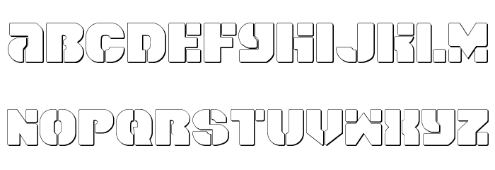 Space Cruiser Shadow Font LOWERCASE