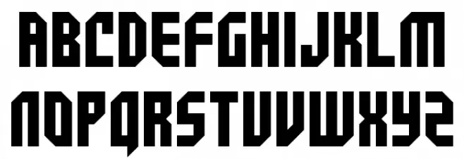 Space Crusader フォント 大文字