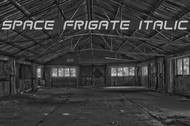Space Frigate Italic Caratteri examples