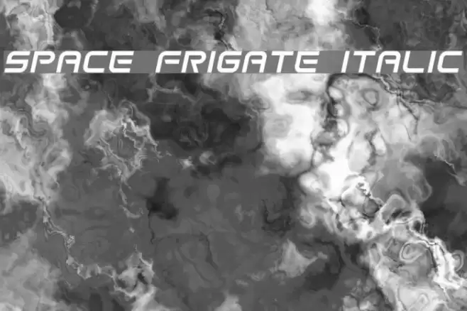 Space Frigate Italic Caratteri examples