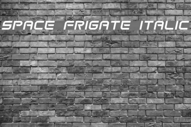Space Frigate Italic Caratteri examples