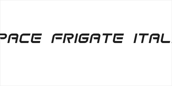 Space Frigate Italic Logo