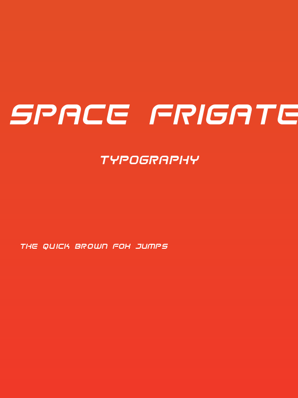 Space Frigate Italic Poster