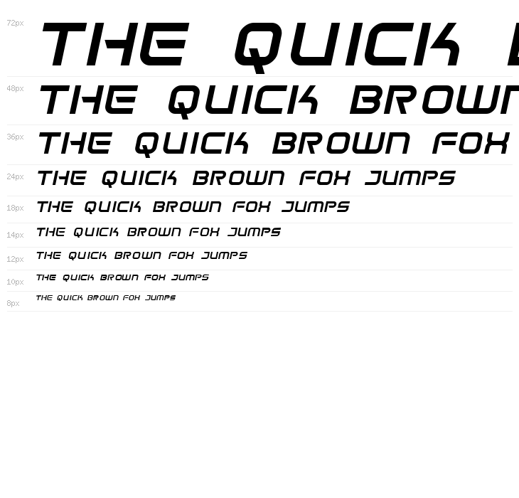 Space Frigate Italic Waterfall