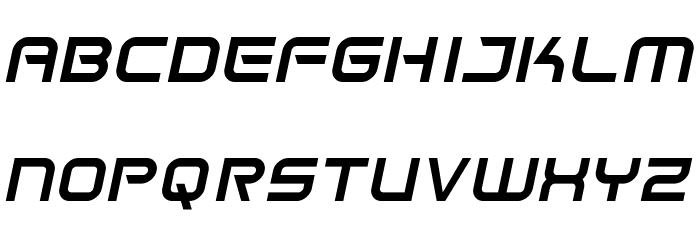 Space Frigate Italic Font LOWERCASE