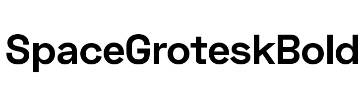 Space Grotesk Bold Font