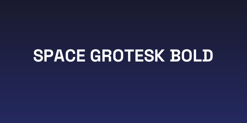 Space Grotesk Bold Social Header