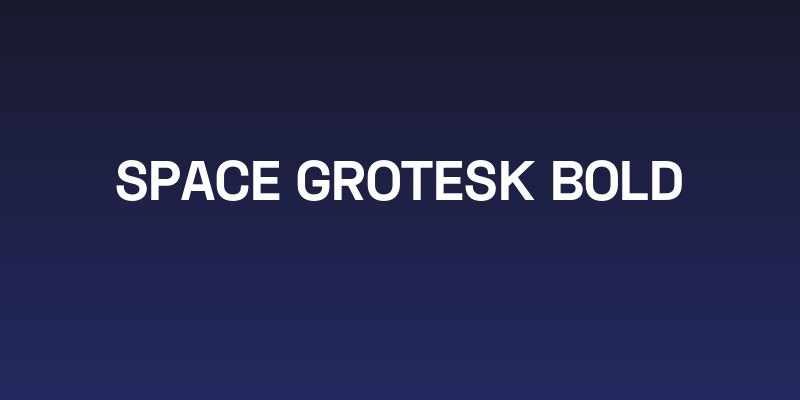 Space Grotesk Bold Social Header