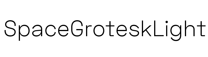 Space Grotesk Light  免费字体下载