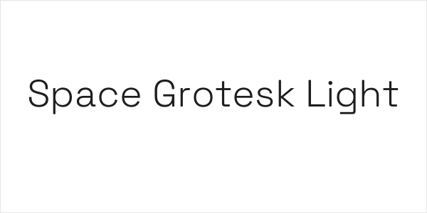 Space Grotesk Light Logo