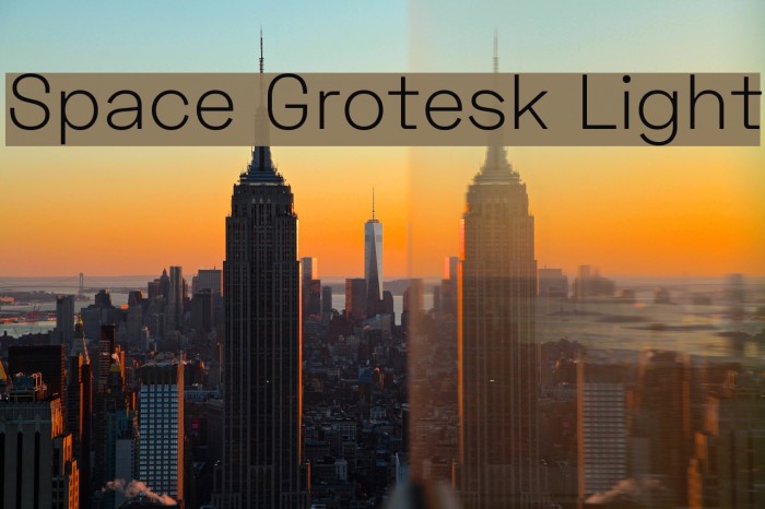Space Grotesk Light Font examples