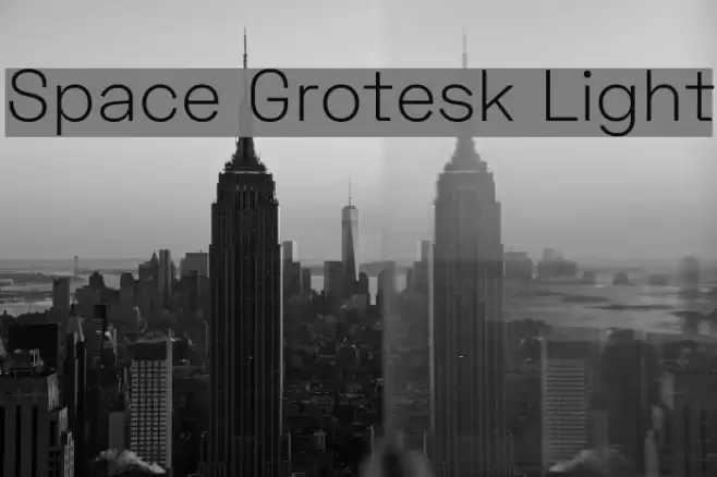 Space Grotesk Light Font examples