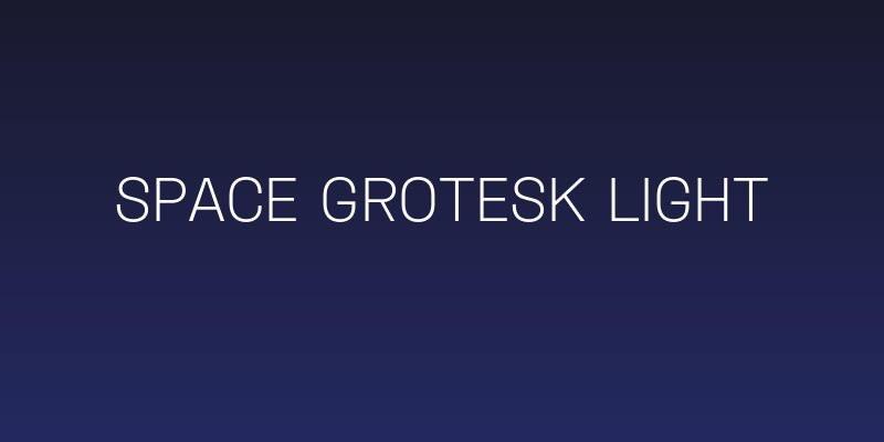 Space Grotesk Light Social Header