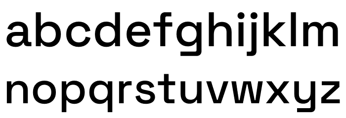 Space Grotesk Medium Font LOWERCASE