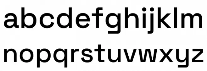 Space Grotesk Medium फ़ॉन्ट लोअरकेस