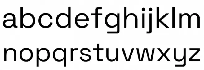 Space Grotesk Regular फ़ॉन्ट लोअरकेस