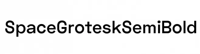 Space Grotesk SemiBold  免费字体下载
