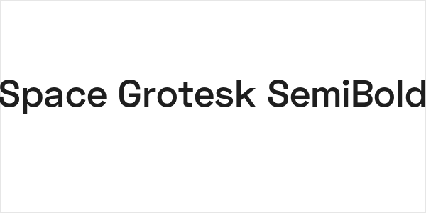 Space Grotesk SemiBold Logo