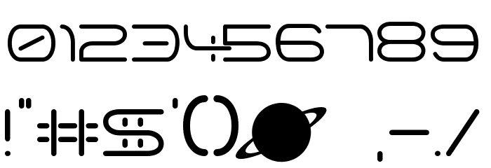 Space Horizon Regular Font OTHER CHARS
