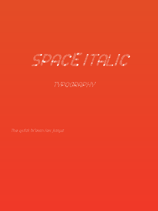 Space Italic Poster