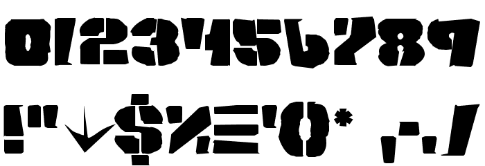 Space Junker Font OTHER CHARS