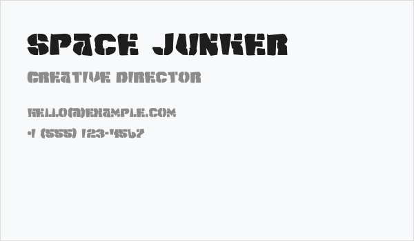 Space Junker Business Card