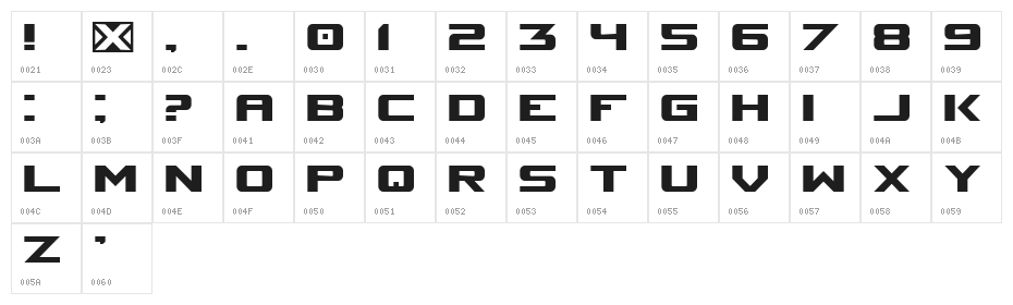 Space Marine Nominal Character Map