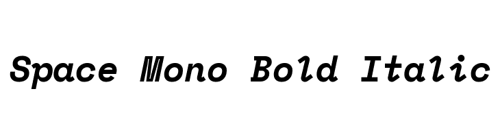 Space Mono Bold Italic  免费字体下载