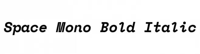 Space Mono Bold Italic  フリーフォントのダウンロード