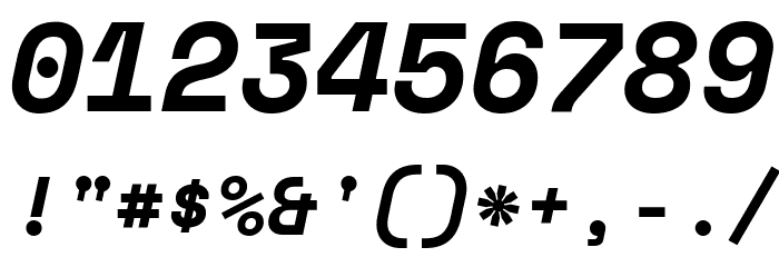 Space Mono Bold Italic Font OTHER CHARS