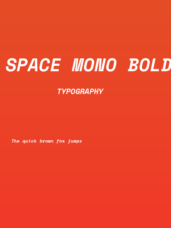Space Mono Bold Italic Poster