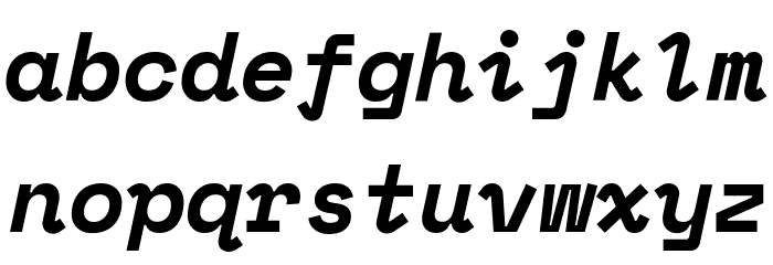 Space Mono Bold Italic Font LOWERCASE
