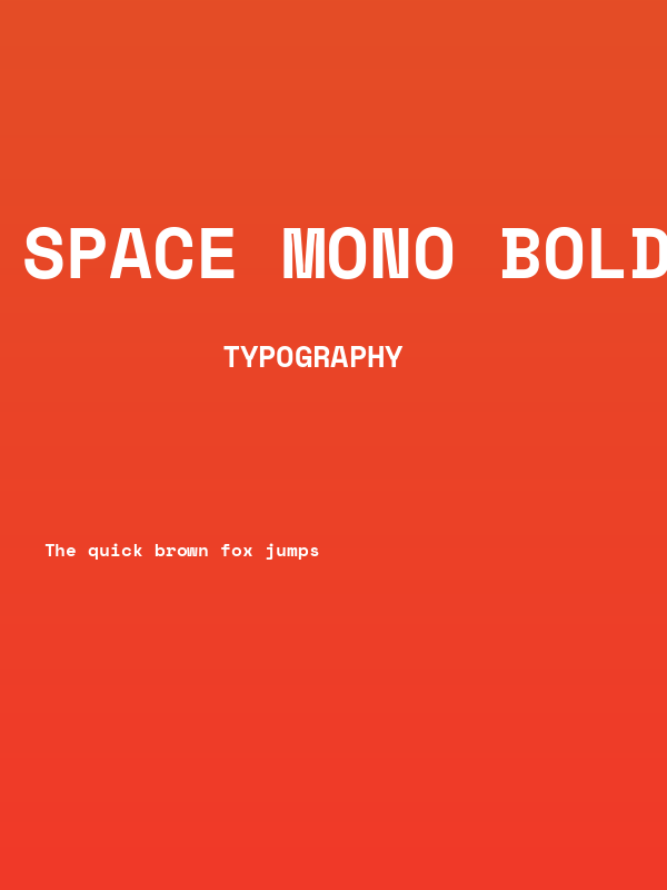 Space Mono Bold Poster