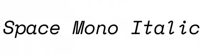 Space Mono Italic  フリーフォントのダウンロード