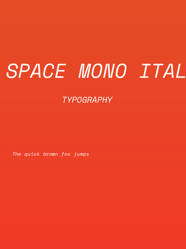 Space Mono Italic Poster