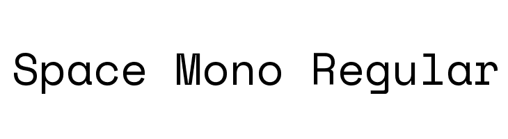Space Mono Regular  Frei Schriftart Herunterladen