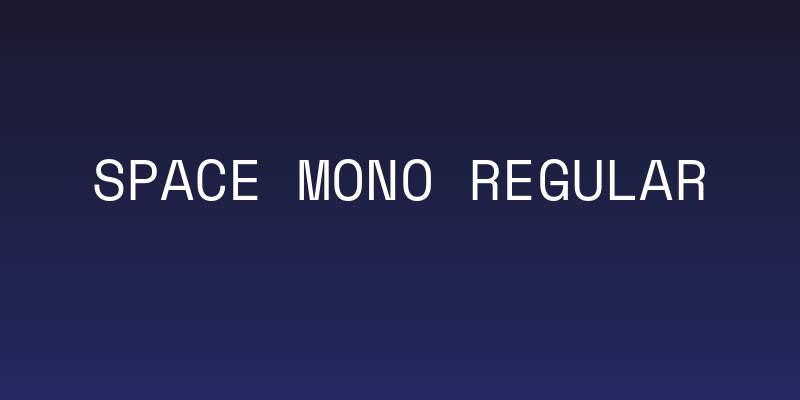 Space Mono Regular Social Header