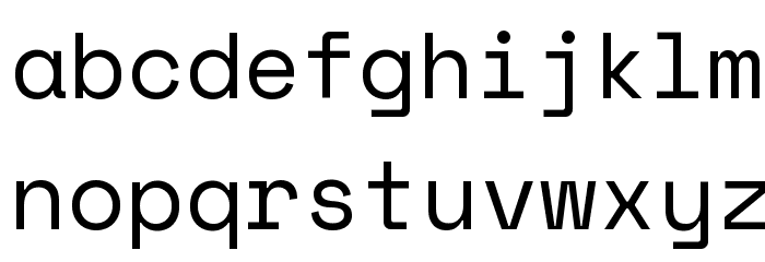 Space Mono Regular Font LOWERCASE