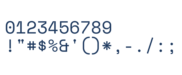 Space Mono Other Characters