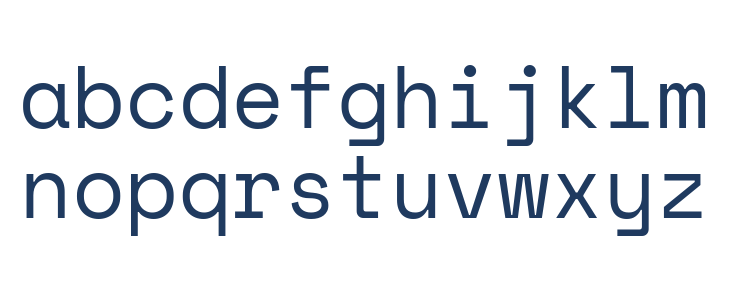 Space Mono Lowercase