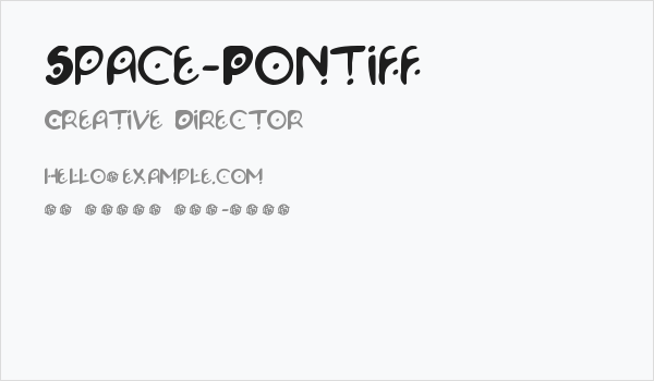 Space-Pontiff Business Card