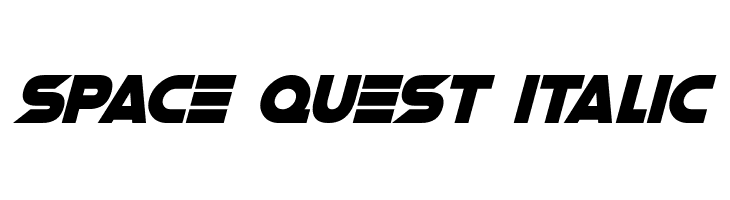 Space Quest Italic Font