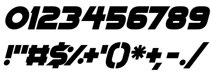 Space Quest Italic Font OTHER CHARS