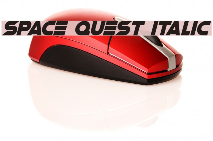 Space Quest Italic Font examples