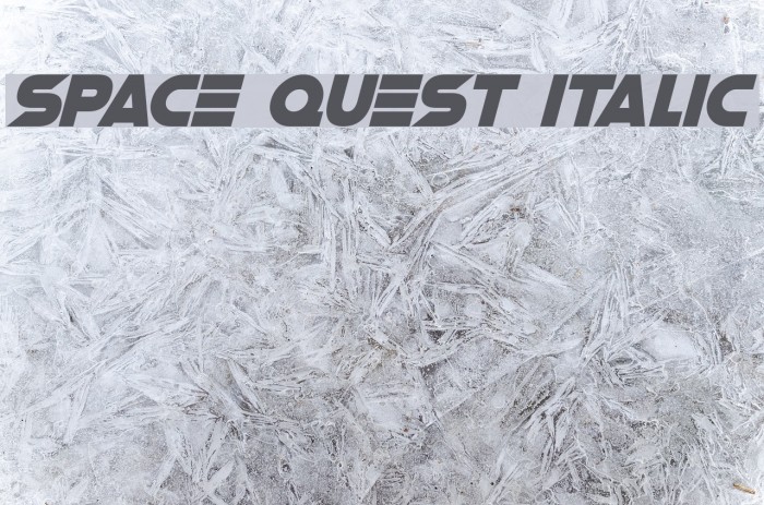 Space Quest Italic Font examples
