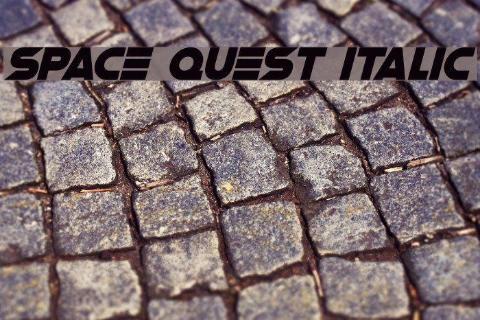 Space Quest Italic Font examples