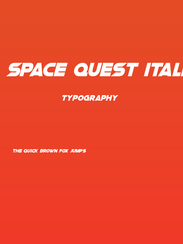 Space Quest Italic Poster